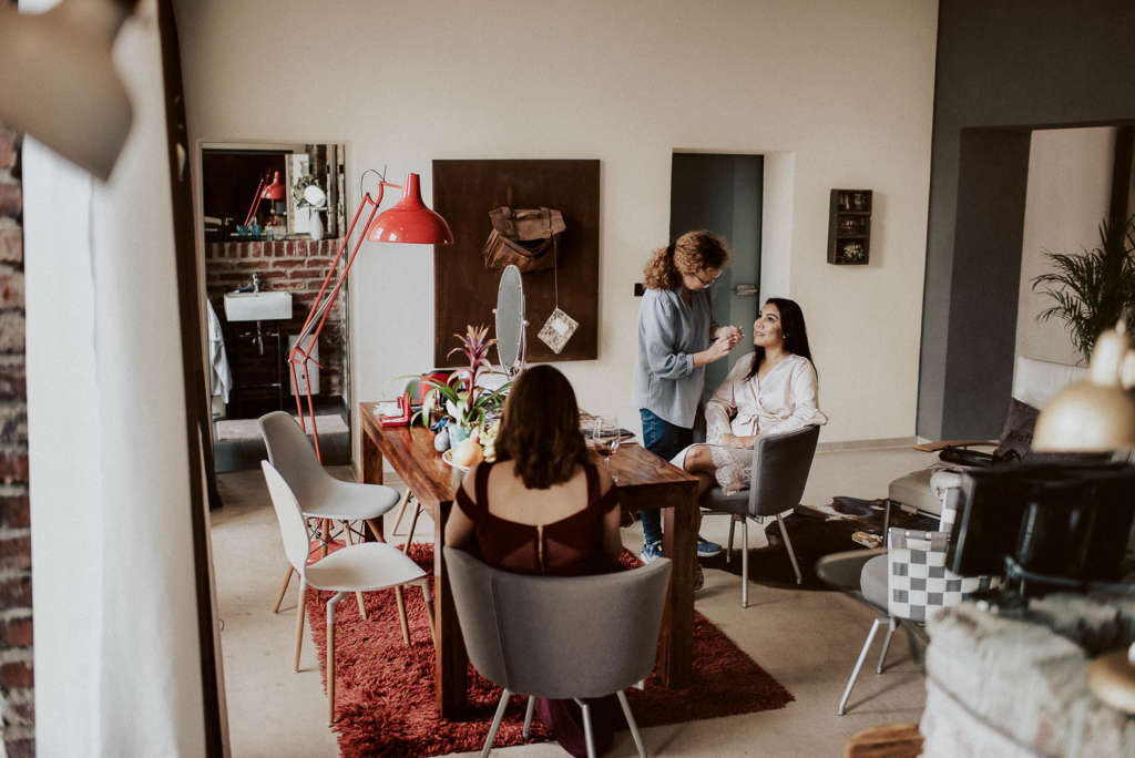 getting ready hochzeit braut coole location duesseldorf