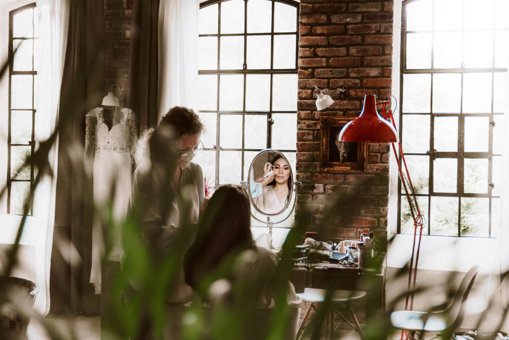 getting ready hochzeit braut coole location duesseldorf