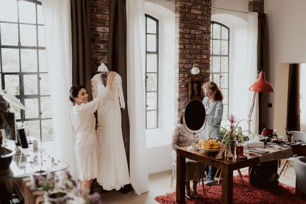 getting ready hochzeit braut coole location duesseldorf