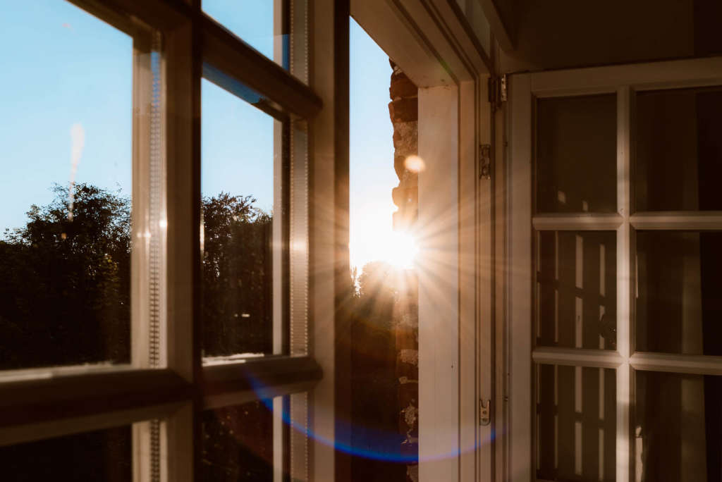 Sonnenuntergang Hochzeit Schloss Hertefeld