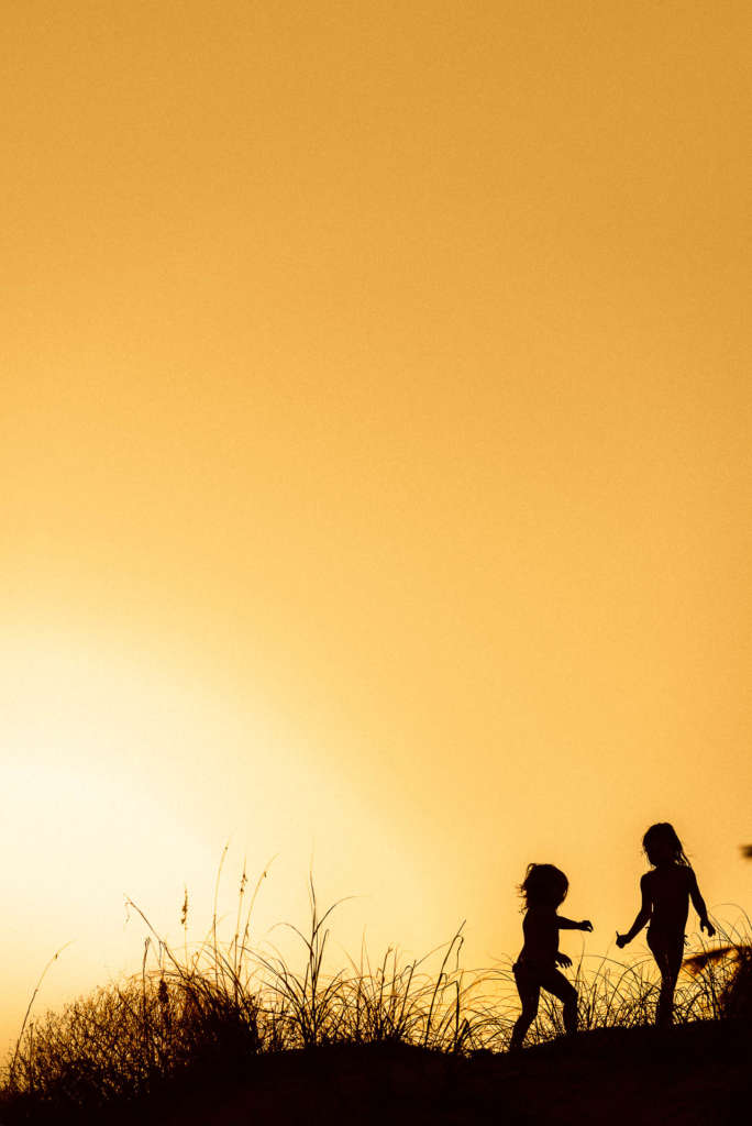 Kinder Fotograf Kunst Wandbild silhouette 3