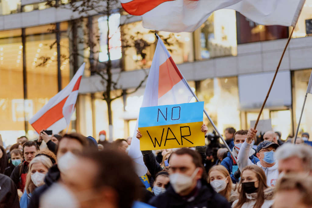 Duesseldorf Demo Ukraine 24.02.2022 Schadowplatz photo Jan Breitmeier 33