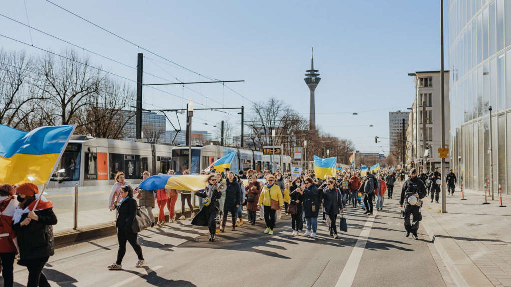 Friedensmarsch Ukraine Duesseldorf 19 03 2022 Demo 060