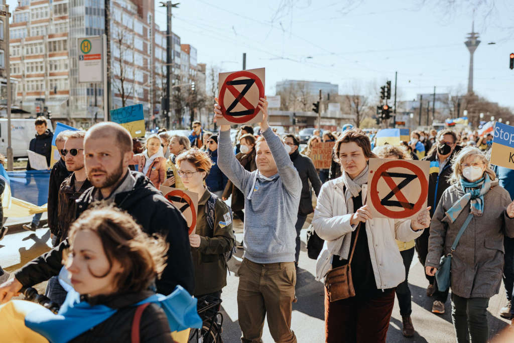 Friedensmarsch Ukraine Duesseldorf 19 03 2022 Demo 063