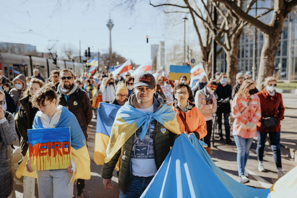 Friedensmarsch Ukraine Duesseldorf 19 03 2022 Demo 065