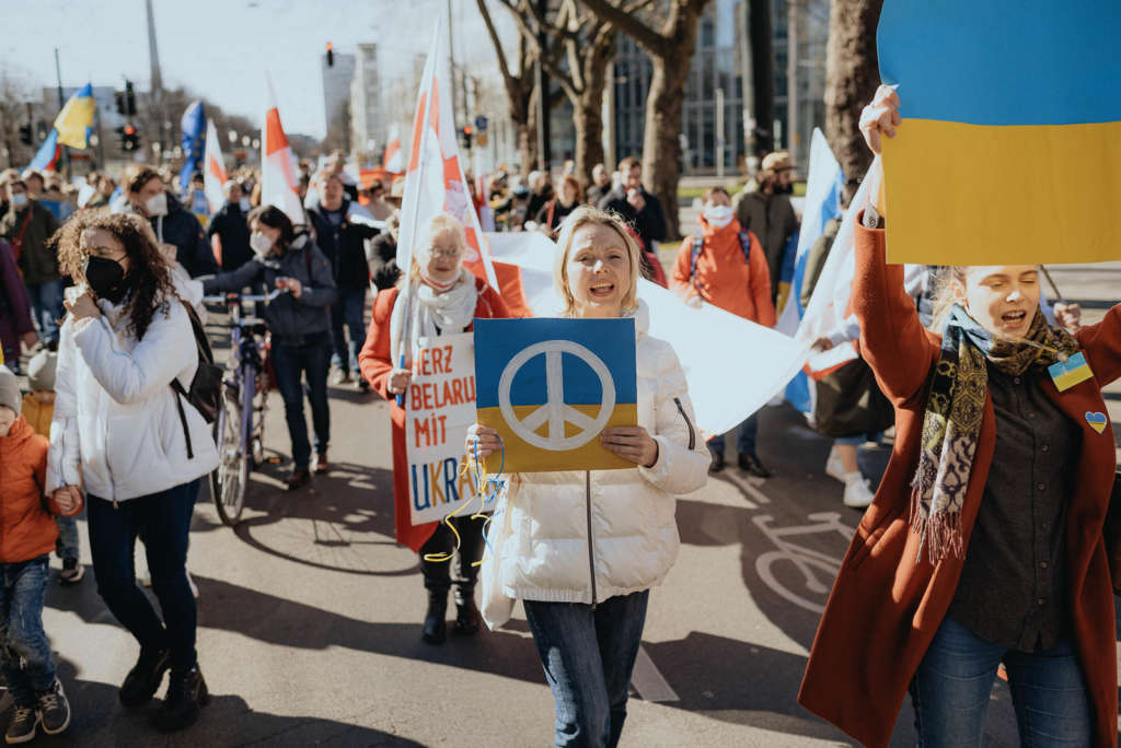 Friedensmarsch Ukraine Duesseldorf 19 03 2022 Demo 068
