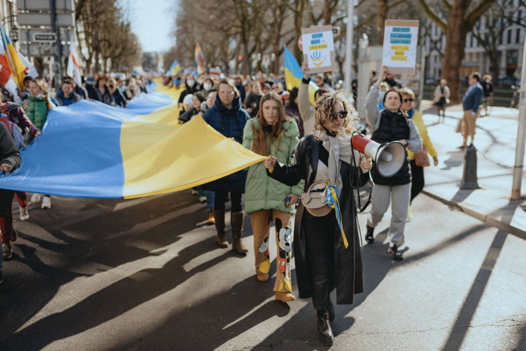 Friedensmarsch Ukraine Duesseldorf 19 03 2022 Demo 079